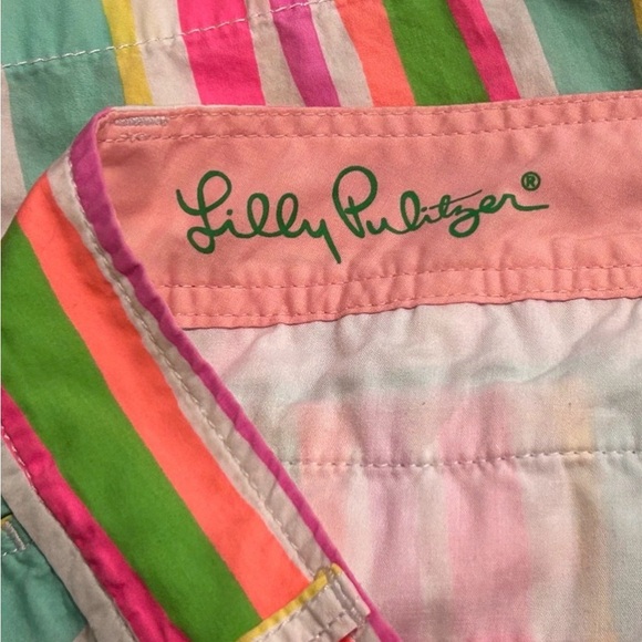 Lilly Pulitzer Neon Stripe Callahan Shorts - Size 0 - Picture 5 of 7